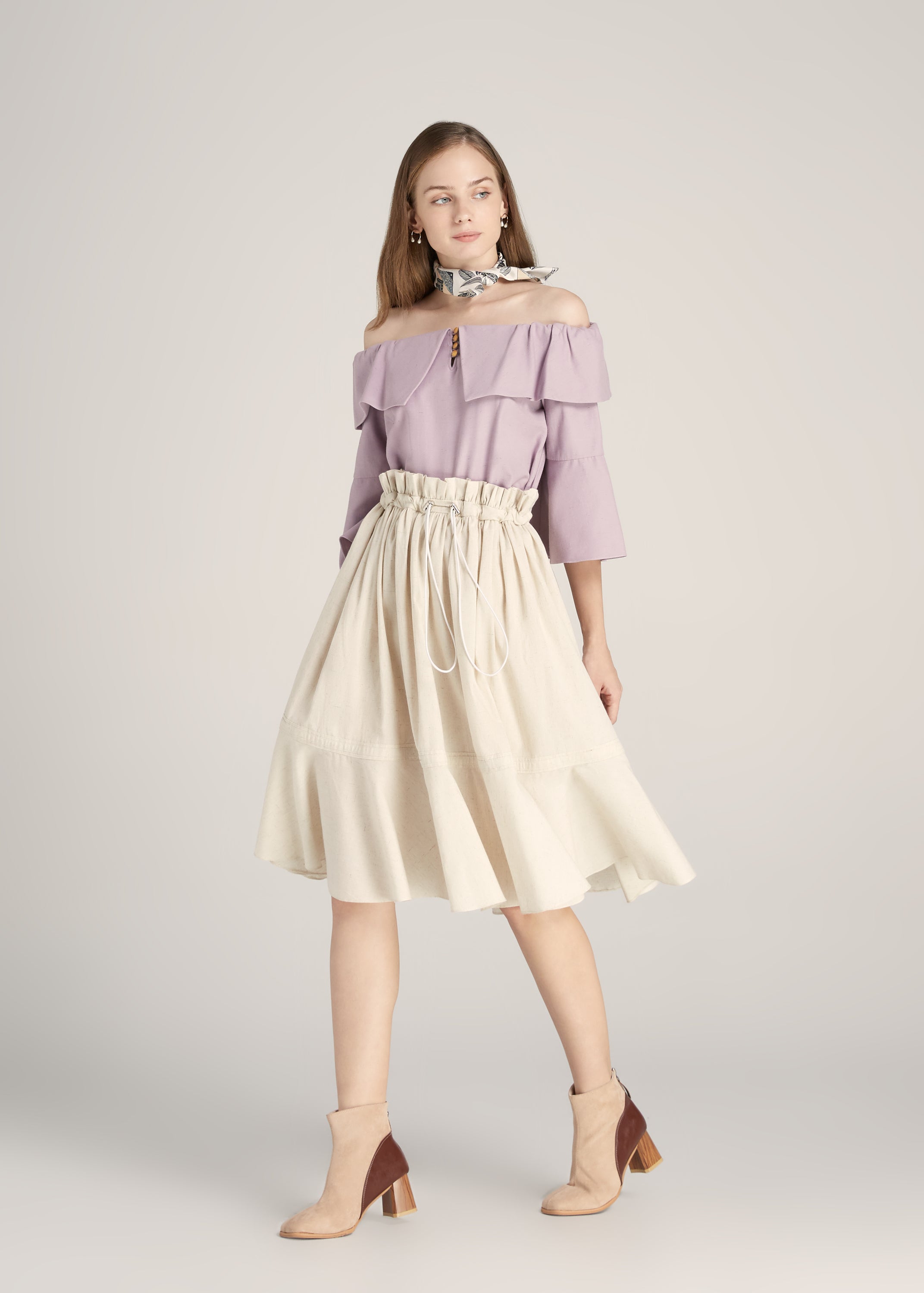 Drawstring 2025 tencel skirt